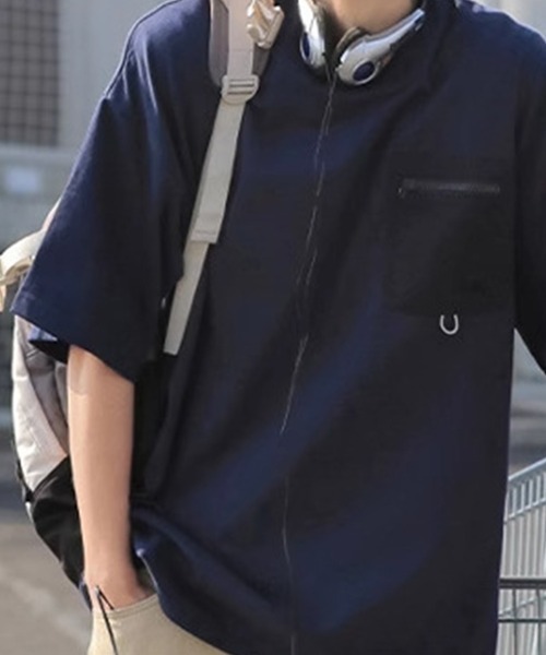 KELVIN(ケルヴァン)の「Tech Pocket Tee テックポケットTシャツ(Tシャツ/カットソー・メンズ・グレー/ネイビー・MEDIUM/LARGE)」の10枚目の写真
