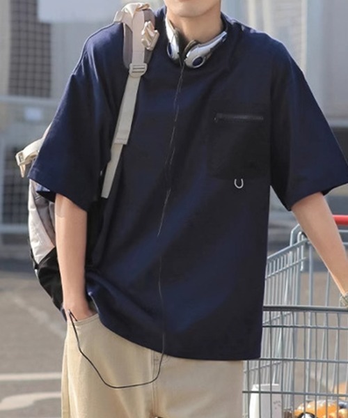 KELVIN(ケルヴァン)の「Tech Pocket Tee テックポケットTシャツ(Tシャツ/カットソー・メンズ・グレー/ネイビー・MEDIUM/LARGE)」の12枚目の写真