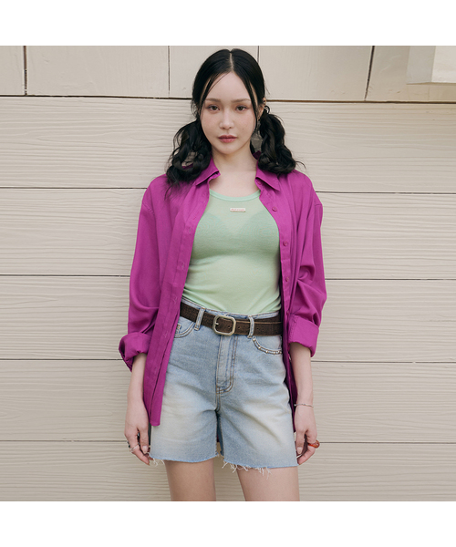 MORVE13（モルブ13）の「フィズソリッドリネンシャツ（シャツ/ブラウス・レディース・ピンク/ブラウン/アイボリー/ピンク系その他・FREE）」の4枚目の写真
