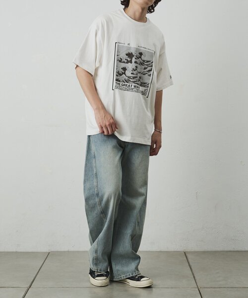COLONY 2139(コロニートゥーワンスリーナイン)の「【ConVenir】HOKUSAI Tシャツ(Tシャツ/カットソー・メンズ・ブラック/ホワイト・MEDIUM/LARGE)」の10枚目の写真