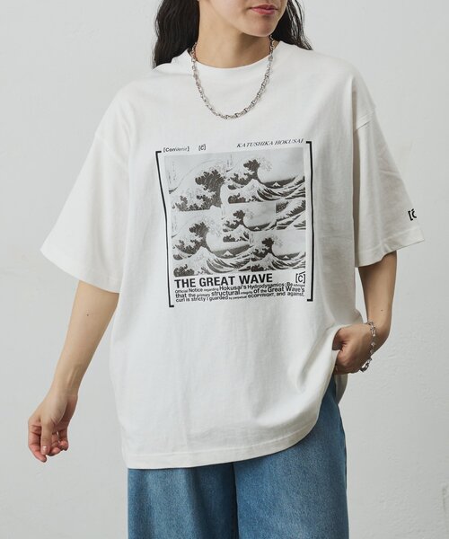 COLONY 2139(コロニートゥーワンスリーナイン)の「【ConVenir】HOKUSAI Tシャツ(Tシャツ/カットソー・メンズ・ブラック/ホワイト・MEDIUM/LARGE)」の11枚目の写真