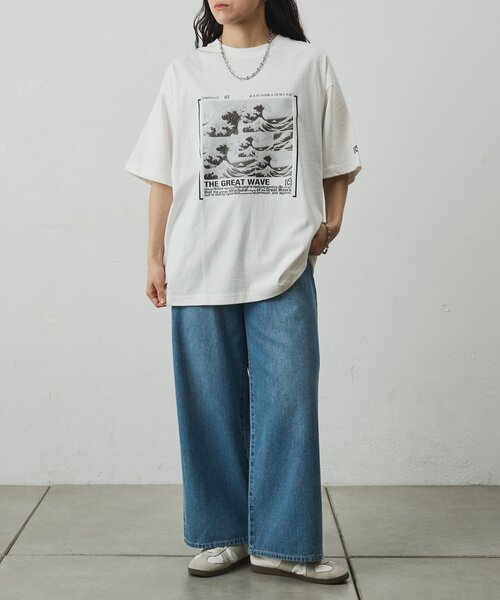 COLONY 2139(コロニートゥーワンスリーナイン)の「【ConVenir】HOKUSAI Tシャツ(Tシャツ/カットソー・メンズ・ブラック/ホワイト・MEDIUM/LARGE)」の15枚目の写真