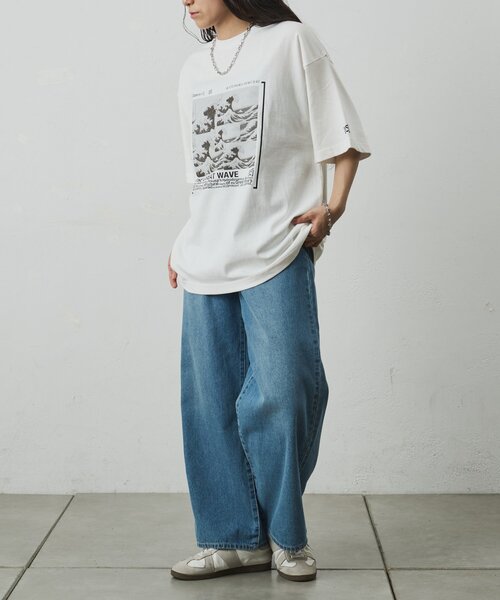 COLONY 2139(コロニートゥーワンスリーナイン)の「【ConVenir】HOKUSAI Tシャツ(Tシャツ/カットソー・メンズ・ブラック/ホワイト・MEDIUM/LARGE)」の18枚目の写真