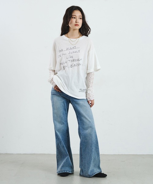 ROSE BUD(ローズバッド)の「CREOLME/FLARE DENIM PANTS(デニムパンツ・レディース・インディゴブルー/ライトインディゴブルー・S/M)」の13枚目の写真