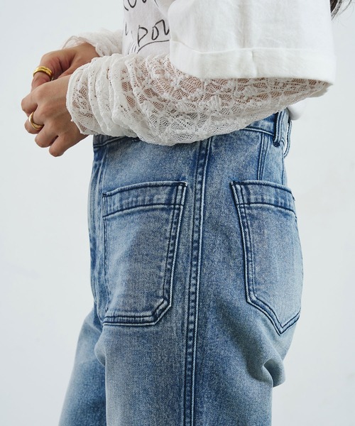 ROSE BUD(ローズバッド)の「CREOLME/FLARE DENIM PANTS(デニムパンツ・レディース・インディゴブルー/ライトインディゴブルー・S/M)」の19枚目の写真