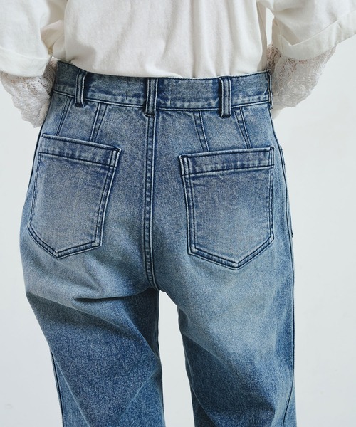 ROSE BUD(ローズバッド)の「CREOLME/FLARE DENIM PANTS(デニムパンツ・レディース・インディゴブルー/ライトインディゴブルー・S/M)」の20枚目の写真