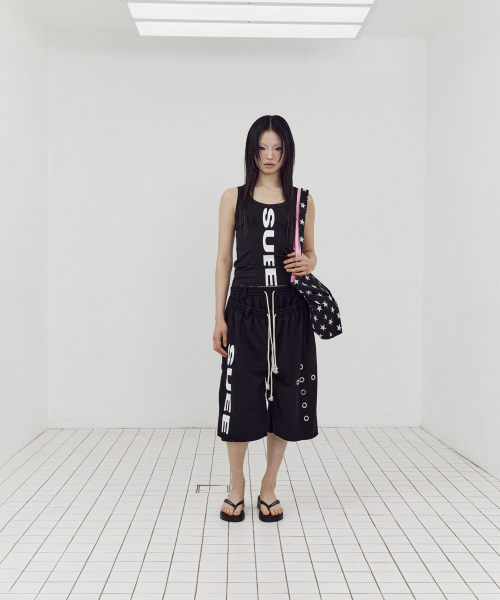 SETUP-EXE（セットアップイーエックスイー）の「VERTICAL LOGO SLEEVELESS / BLACK（Tシャツ/カットソー・レディース・その他・OS）」の2枚目の写真