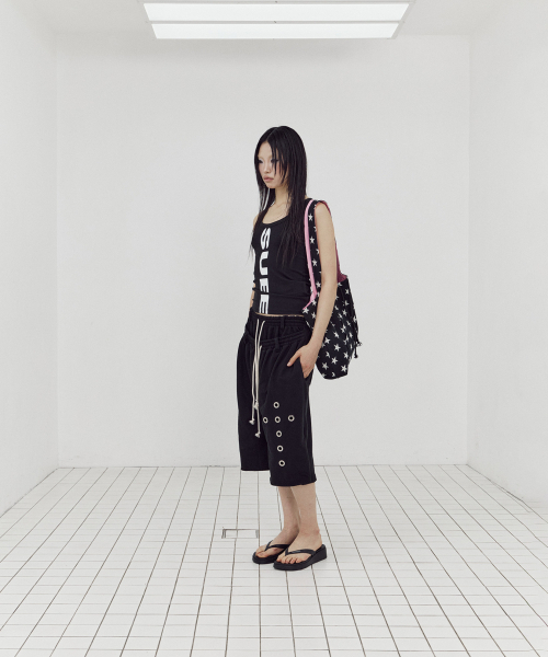SETUP-EXE（セットアップイーエックスイー）の「VERTICAL LOGO SLEEVELESS / BLACK（Tシャツ/カットソー・レディース・その他・OS）」の3枚目の写真