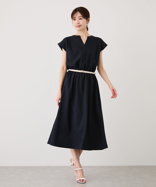 Jayro(ジャイロ)の「ベルト付きシャツワンピース(ワンピース・レディース・カーキ/ネイビー/ベージュ/ブラック系その他・M)」の1枚目の写真