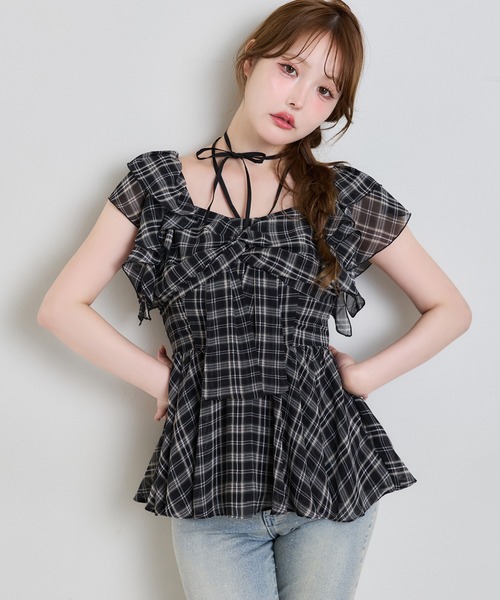one after another NICE CLAUP(ワンアフターアナザーナイスクラップ)の「フロントリボンブラウス(シャツ/ブラウス・レディース・ホワイト系その他/ブラック系その他/ピンクベージュ・FREE)」の21枚目の写真