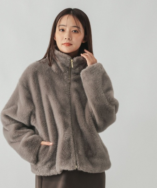 GLOBAL WORK(グローバルワーク)の「フェイクファーブルゾン/910914(ブルゾン・レディース・グレー系6/ブラウン・LARGE/MEDIUM)」の6枚目の写真
