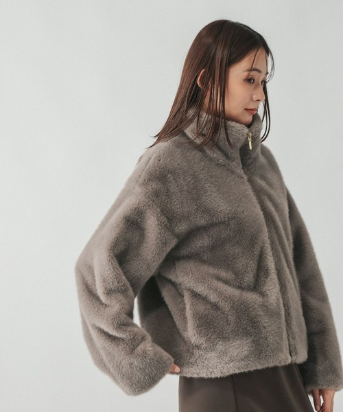 GLOBAL WORK(グローバルワーク)の「フェイクファーブルゾン/910914(ブルゾン・レディース・グレー系6/ブラウン・LARGE/MEDIUM)」の7枚目の写真