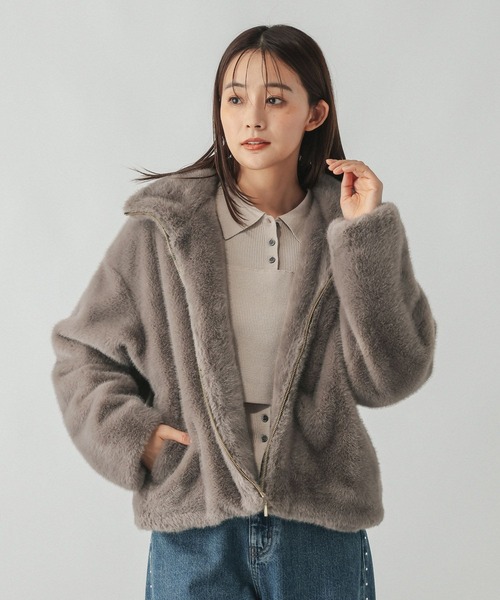 GLOBAL WORK(グローバルワーク)の「フェイクファーブルゾン/910914(ブルゾン・レディース・グレー系6/ブラウン・LARGE/MEDIUM)」の10枚目の写真