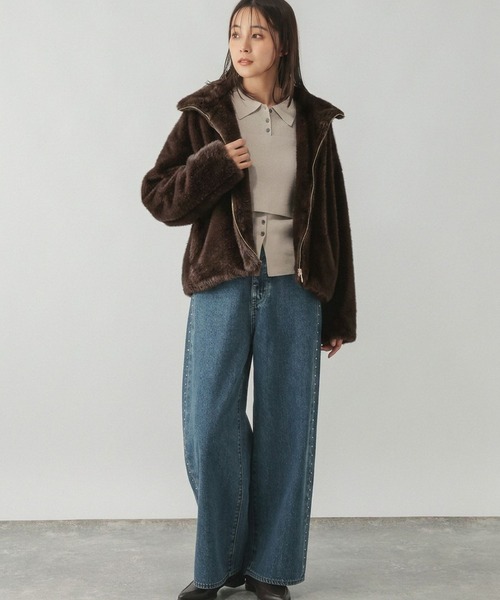 GLOBAL WORK(グローバルワーク)の「フェイクファーブルゾン/910914(ブルゾン・レディース・グレー系6/ブラウン・LARGE/MEDIUM)」の12枚目の写真
