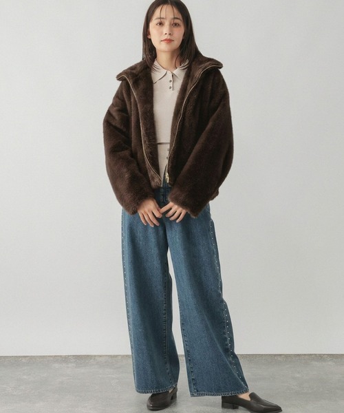 GLOBAL WORK(グローバルワーク)の「フェイクファーブルゾン/910914(ブルゾン・レディース・グレー系6/ブラウン・LARGE/MEDIUM)」の13枚目の写真