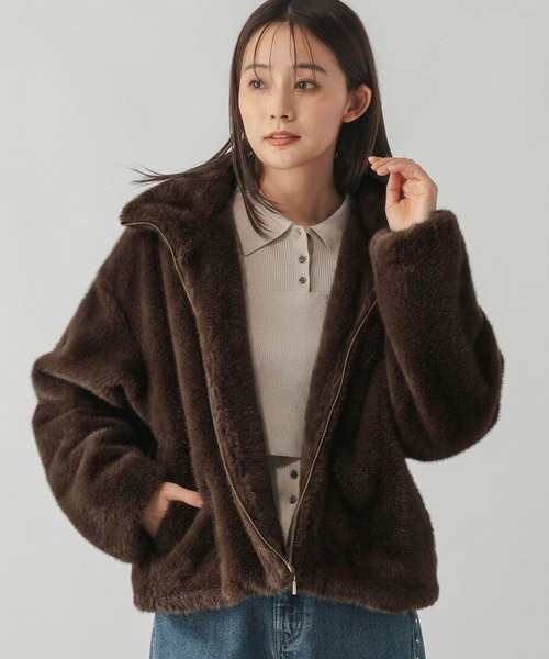 GLOBAL WORK(グローバルワーク)の「フェイクファーブルゾン/910914(ブルゾン・レディース・グレー系6/ブラウン・LARGE/MEDIUM)」の15枚目の写真