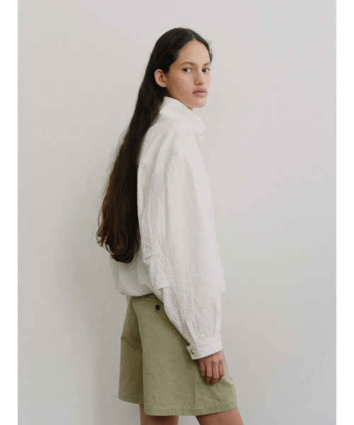 MOHAN(モハン)の「TIS HIGH-NECK VOLUME JUMPER_WHITE CHECK(その他アウター・レディース・ホワイト・SMALL/MEDIUM)」の3枚目の写真