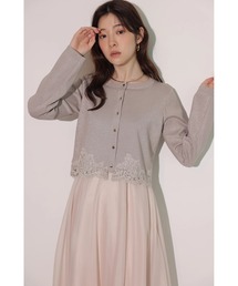 Apuweiser-riche - 【ふりるん】アプワイザーリッシェ レース接ぎニット Apuweiser-riche｜アプワイザー・リッシェのニット/セーター（レース