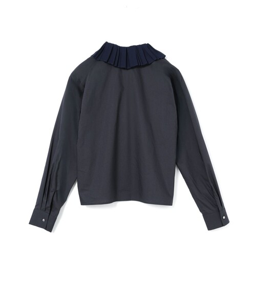 mizuiroind(ミズイロインド)の「mizuiro ind プリーツカラーシャツ(シャツ/ブラウス・レディース・オフホワイト/ライトグレー/ネイビー/ブラック・FREE)」の22枚目の写真