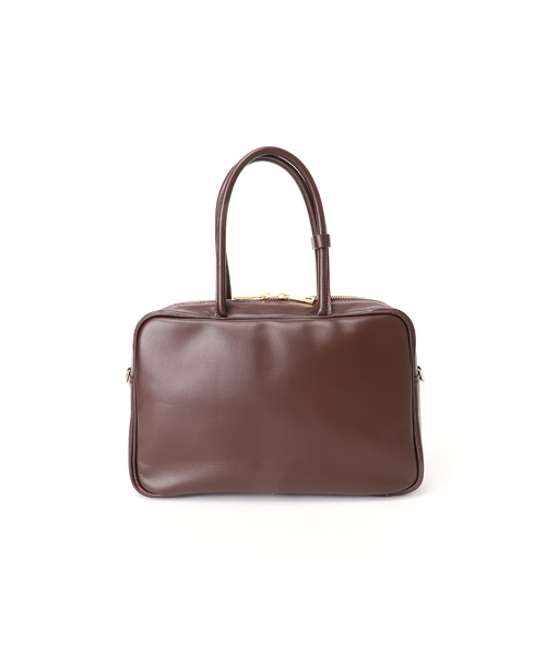 MILOS(ミロス)の「MILOS/ミロス soft leather Square ボストン(ボストンバッグ・レディース・ブラック/ブラウン・FREE)」の3枚目の写真
