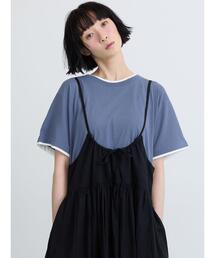 【USAコットン】レイヤード風Tシャツ