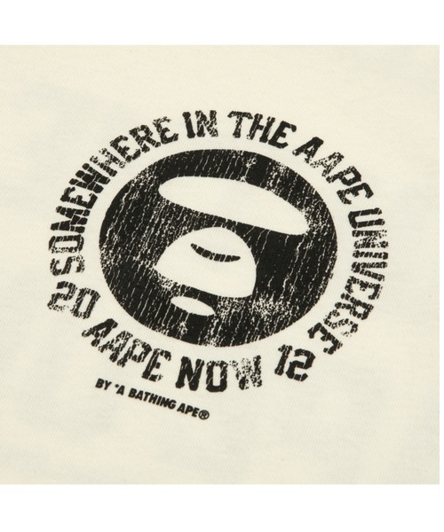 AAPE BY A BATHING APE(エーエイプバイアベイシングエイプ)の「AAPE BASIC LONG SLEEVE TEE(Tシャツ/カットソー・メンズ・ブラック/アイボリー・LARGE/MEDIUM/XX-LARGE/X-LARGE/SMALL)」の4枚目の写真