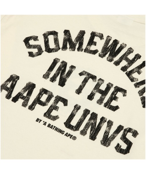 AAPE BY A BATHING APE(エーエイプバイアベイシングエイプ)の「AAPE BASIC LONG SLEEVE TEE(Tシャツ/カットソー・メンズ・ブラック/アイボリー・LARGE/MEDIUM/XX-LARGE/X-LARGE/SMALL)」の6枚目の写真
