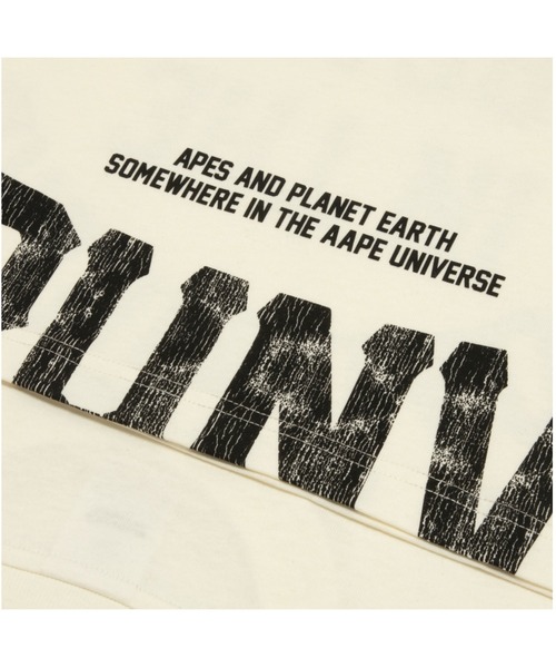 AAPE BY A BATHING APE(エーエイプバイアベイシングエイプ)の「AAPE BASIC LONG SLEEVE TEE(Tシャツ/カットソー・メンズ・ブラック/アイボリー・LARGE/MEDIUM/XX-LARGE/X-LARGE/SMALL)」の5枚目の写真