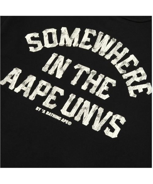 AAPE BY A BATHING APE(エーエイプバイアベイシングエイプ)の「AAPE BASIC LONG SLEEVE TEE(Tシャツ/カットソー・メンズ・ブラック/アイボリー・LARGE/MEDIUM/XX-LARGE/X-LARGE/SMALL)」の10枚目の写真