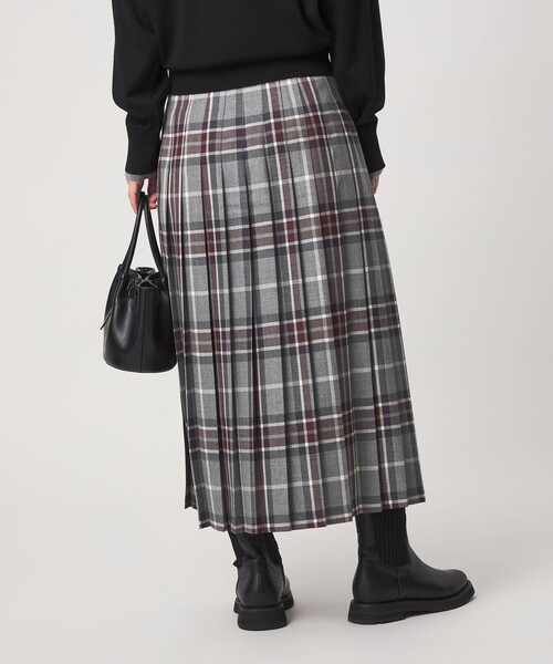 O'NEIL of DUBLIN（オニールオブダブリン）の「【別注】＜O'NEIL of DUBLIN＞Patch81 プリーツスカート（スカート・レディース・グレー系/ダークブラウン・38/36）」の5枚目の写真