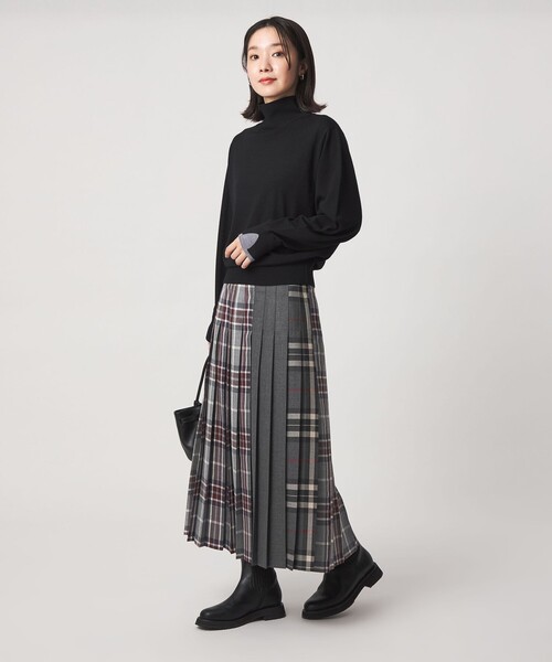 O'NEIL of DUBLIN（オニールオブダブリン）の「【別注】＜O'NEIL of DUBLIN＞Patch81 プリーツスカート（スカート・レディース・グレー系/ダークブラウン・38/36）」の6枚目の写真