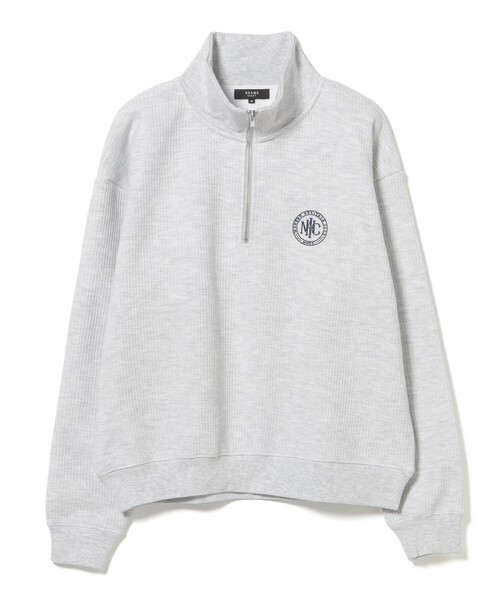BEAMS HEART（ビームスハート）の「MHC ワッフル フリース ハーフジップ（スウェット・メンズ・ライトグレー/ブラック・SMALL/MEDIUM/LARGE）」の3枚目の写真