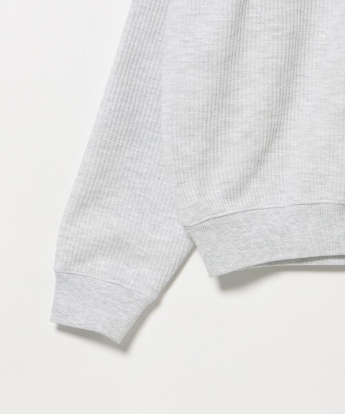 BEAMS HEART（ビームスハート）の「MHC ワッフル フリース ハーフジップ（スウェット・メンズ・ライトグレー/ブラック・SMALL/MEDIUM/LARGE）」の5枚目の写真