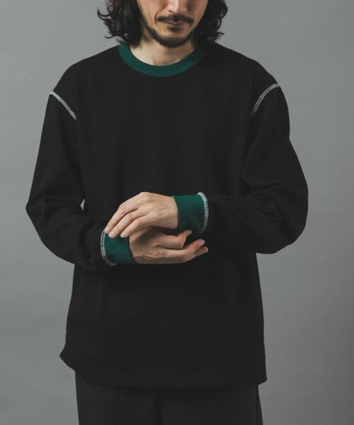 ITEMS URBANRESEARCH(アイテムズ アーバンリサーチ)の「配色ワッフル クルーネック カットソー(Tシャツ/カットソー・メンズ・チャコールグレー/モカ/ブラック/アイボリー・LARGE/MEDIUM)」の14枚目の写真