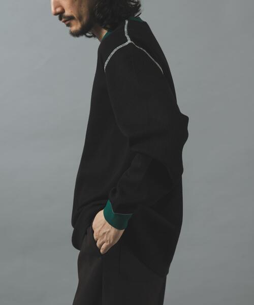 ITEMS URBANRESEARCH(アイテムズ アーバンリサーチ)の「配色ワッフル クルーネック カットソー(Tシャツ/カットソー・メンズ・チャコールグレー/モカ/ブラック/アイボリー・LARGE/MEDIUM)」の16枚目の写真