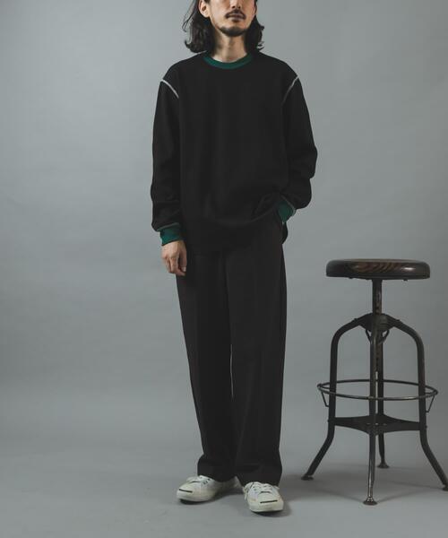 ITEMS URBANRESEARCH(アイテムズ アーバンリサーチ)の「配色ワッフル クルーネック カットソー(Tシャツ/カットソー・メンズ・チャコールグレー/モカ/ブラック/アイボリー・LARGE/MEDIUM)」の19枚目の写真