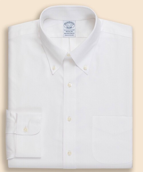 BROOKS BROTHERS(ブルックスブラザーズ)の「ノンアイロン ストレッチドビー ドレスシャツ Regular Fit(シャツ/ブラウス・メンズ・ホワイト・16-31/15 1/2-33/16-32/16-33/15-31/16 1/2-32/17-32/15 1/2-31/15-33/15-32/17-34/17 1/2-34/14 1/2-31/14 1/2-32)」の1枚目の写真