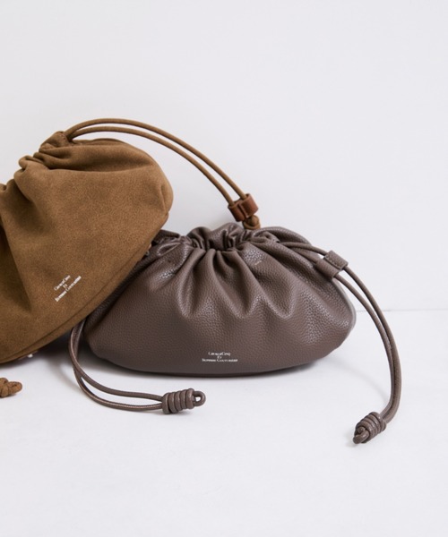 le cercle ADAM ET ROPE'(ルセルクルアダムエロペ)の「【George Cinq(ジョルジュサンク)】DRAWSTRING BAG(S)(ショルダーバッグ・レディース・ブラック/キャメル/グレー系その他・FREE)」の5枚目の写真