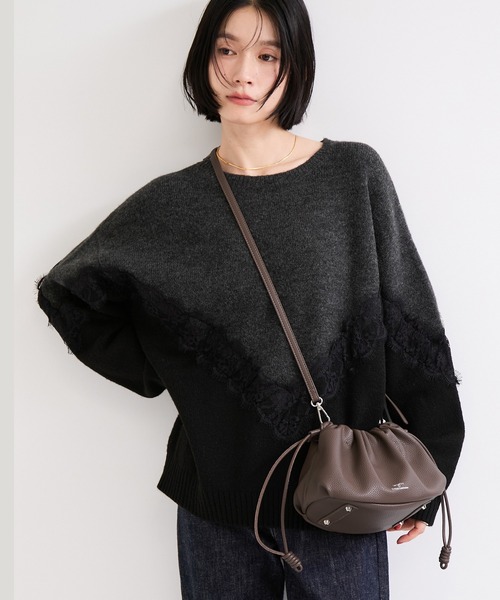 le cercle ADAM ET ROPE'(ルセルクルアダムエロペ)の「【George Cinq(ジョルジュサンク)】DRAWSTRING BAG(S)(ショルダーバッグ・レディース・ブラック/キャメル/グレー系その他・FREE)」の7枚目の写真
