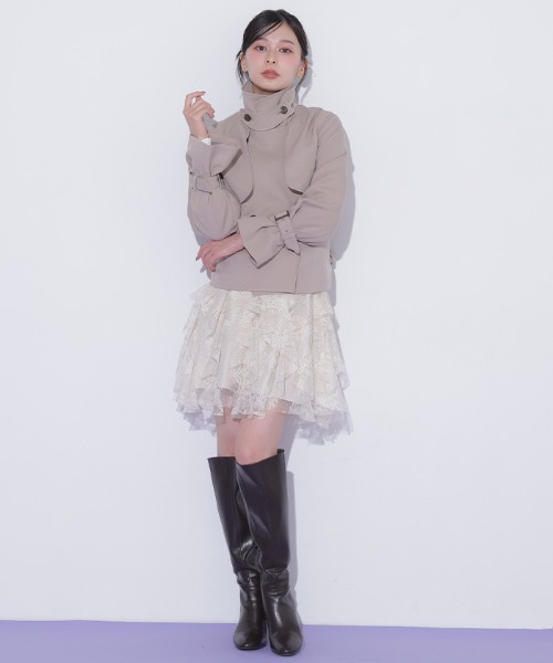 JILL by JILL STUART（ジルバイジルスチュアート）の「縦ラッフルミニスカート（スカート・レディース・ブラック/ホワイト系その他/ホワイト・FREE）」の16枚目の写真