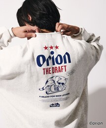 KAVU（カブー）の「KAVU/カブー 限定展開 KAVU×ORION 別注 ビッグシルエット アニマルバックプリント クルーネック スウェット BEER&CAT（スウェット）」
