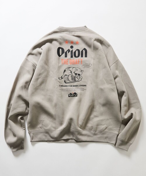 KAVU(カブー)の「KAVU/カブー 限定展開 KAVU×ORION 別注 ビッグシルエット アニマルバックプリント クルーネック スウェット BEER&CAT(スウェット・メンズ・アッシュグレー/ベージュ/ネイビー/スミクロ・SMALL/MEDIUM/LARGE)」の12枚目の写真