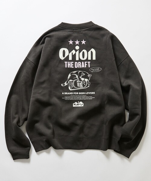 KAVU(カブー)の「KAVU/カブー 限定展開 KAVU×ORION 別注 ビッグシルエット アニマルバックプリント クルーネック スウェット BEER&CAT(スウェット・メンズ・アッシュグレー/ベージュ/ネイビー/スミクロ・SMALL/MEDIUM/LARGE)」の16枚目の写真