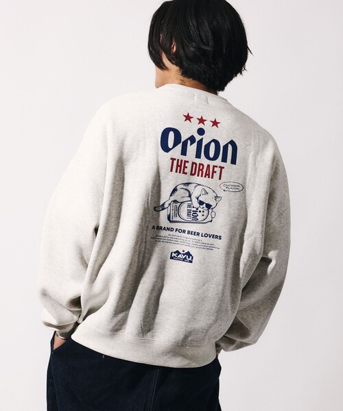 KAVU(カブー)の「KAVU/カブー 限定展開 KAVU×ORION 別注 ビッグシルエット アニマルバックプリント クルーネック スウェット BEER&CAT(スウェット・メンズ・アッシュグレー/ベージュ/ネイビー/スミクロ・SMALL/MEDIUM/LARGE)」の19枚目の写真