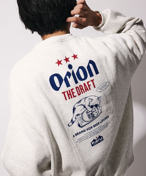 KAVU(カブー)の「KAVU/カブー 限定展開 KAVU×ORION 別注 ビッグシルエット アニマルバックプリント クルーネック スウェット BEER&CAT(スウェット・メンズ・アッシュグレー/ベージュ/ネイビー/スミクロ・SMALL/MEDIUM/LARGE)」の21枚目の写真