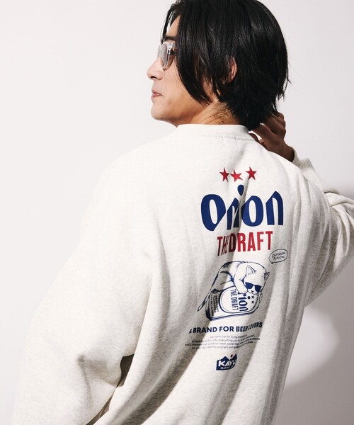 KAVU(カブー)の「KAVU/カブー 限定展開 KAVU×ORION 別注 ビッグシルエット アニマルバックプリント クルーネック スウェット BEER&CAT(スウェット・メンズ・アッシュグレー/ベージュ/ネイビー/スミクロ・SMALL/MEDIUM/LARGE)」の22枚目の写真