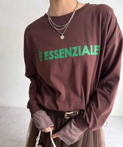 DouDou(ドゥドゥ)の「【WEB限定】ウエストドロストラバープリントTEE(Tシャツ/カットソー・レディース・ブラック/ブラウン/オフホワイト・FREE)」の14枚目の写真