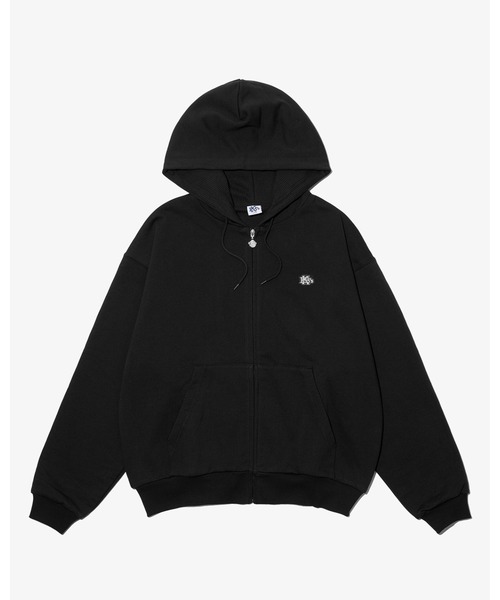 KEBOZ（ケボズ）の「EFG WAPPEN WAFFLE LINING SWEAT FULL ZIP HOODIE（パーカー・メンズ・アッシュグレー/ブラック/ライトインディゴブルー/カモフラージュ/ネイビー・S/XL/L/M）」の2枚目の写真