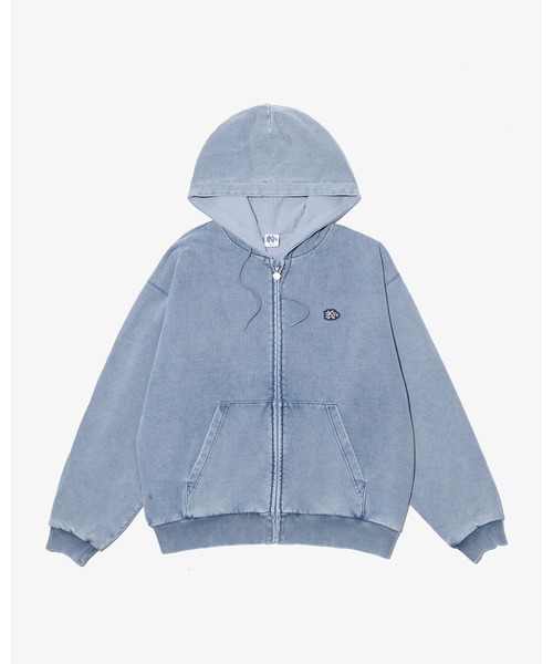 KEBOZ（ケボズ）の「EFG WAPPEN WAFFLE LINING SWEAT FULL ZIP HOODIE（パーカー・メンズ・アッシュグレー/ブラック/ライトインディゴブルー/カモフラージュ/ネイビー・S/XL/L/M）」の14枚目の写真
