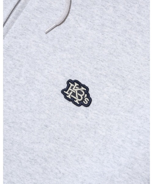 KEBOZ（ケボズ）の「EFG WAPPEN WAFFLE LINING SWEAT FULL ZIP HOODIE（パーカー・メンズ・アッシュグレー/ブラック/ライトインディゴブルー/カモフラージュ/ネイビー・S/XL/L/M）」の8枚目の写真